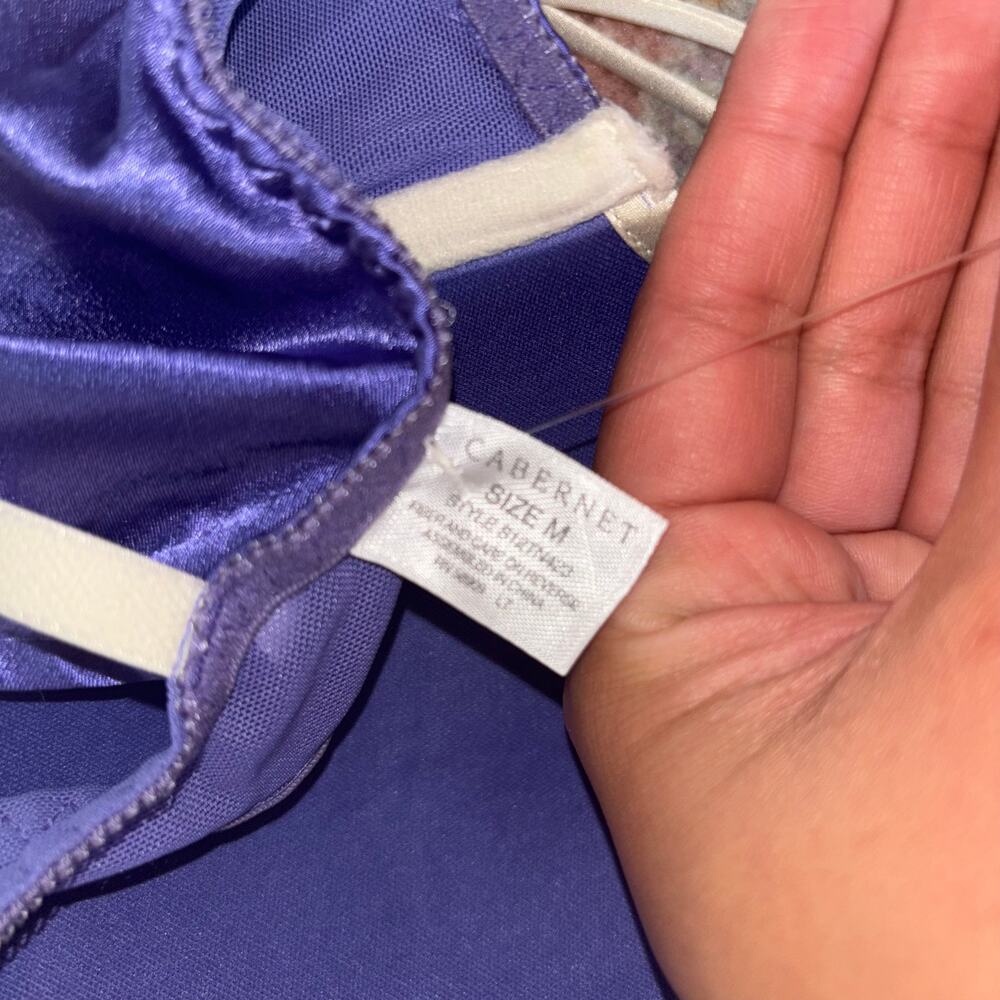 Vintage Y2K blue and white satin cami top - Picture 4 of 4